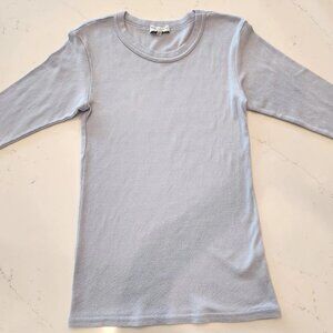 Anthropologie Michael Stars 3/4 Tee Top Light Blue L  $78
